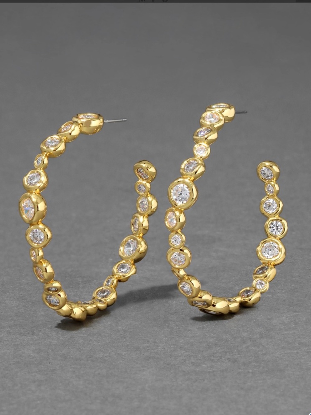 ALEXIS BITTAR Asterales Gold Large Hoop Earrings MY30